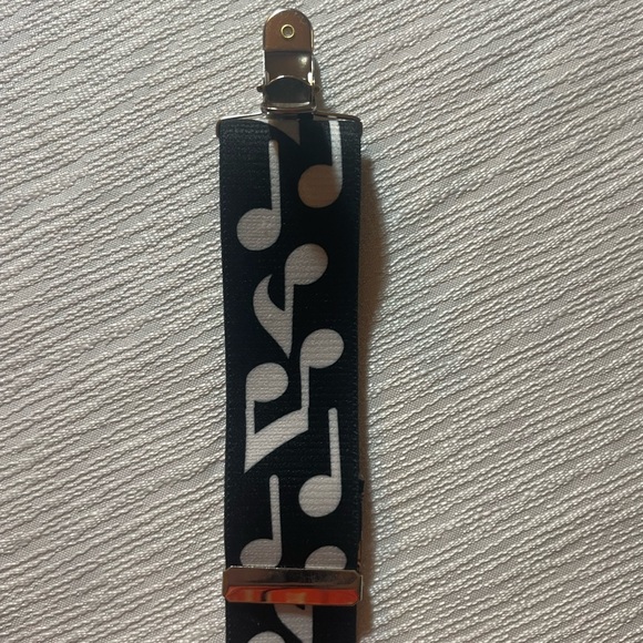 SALE! Black and White Music Note Suspenders - Picture 3 of 4